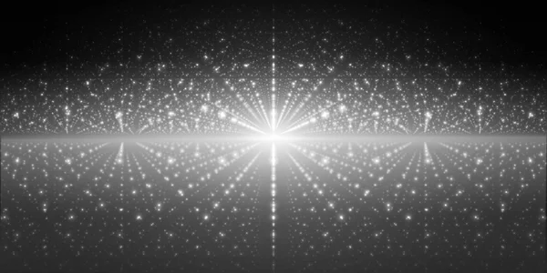 Διάνυσμα φόντο διαστρικό χώρο. Κοσμική galaxy απεικόνιση. Φόντο Νεφέλωμα, stardust και φωτεινά λαμπερά αστέρια. Εικονογράφηση φορέα για έργο τέχνης κόμμα Φέιγ βολάν, φυλλάδια, αφίσες. — Διανυσματικό Αρχείο