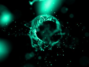 abstact mavi arka plan ateş. Patlama renk 3d çizim