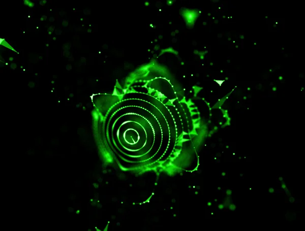 Fogo abstém fundo verde. Explosão cor ilustração 3D — Fotografia de Stock