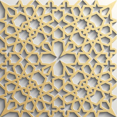 Arka plan ile İslam tarzı 3d seamless modeli