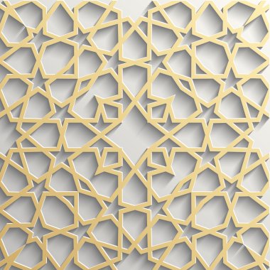 Arka plan ile İslam tarzı 3d seamless modeli