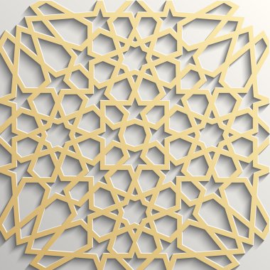 Arka plan ile İslam tarzı 3d seamless modeli