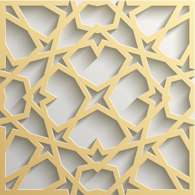 Arka plan ile İslam tarzı 3d seamless modeli