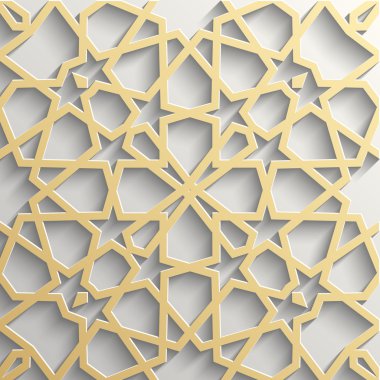 Arka plan ile İslam tarzı 3d seamless modeli