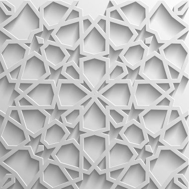 Arka plan ile İslam tarzı 3d seamless modeli