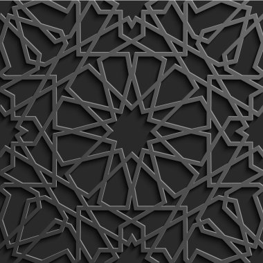 Arka plan ile İslam tarzı 3d seamless modeli