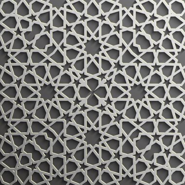 Arka plan ile İslam tarzı 3d seamless modeli