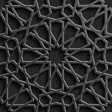 Arka plan ile İslam tarzı 3d seamless modeli