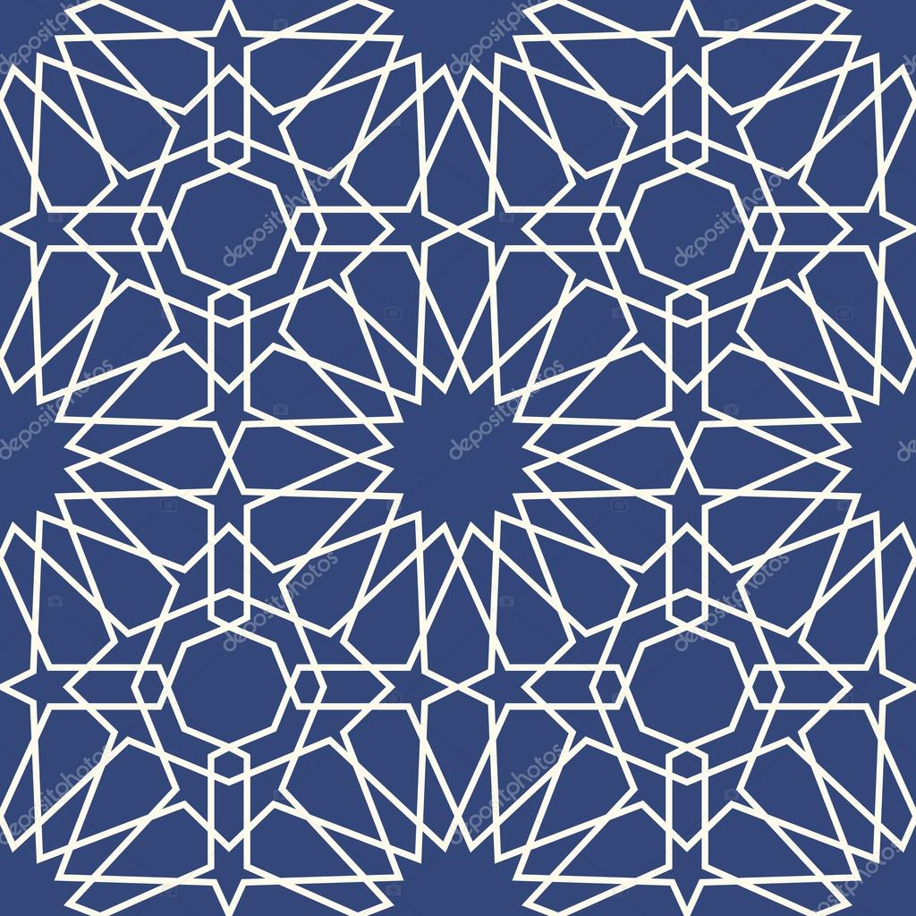 Background with seamless pattern islamic style vector