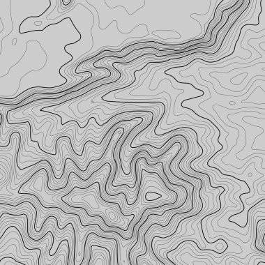 Kopyalamak için alanı olan topografik harita arkaplanı. Çizgi topoğrafya haritası arka plan, coğrafi ızgara soyut vektör çizimi. Arazi üzerinde dağ yürüyüşü patikası .