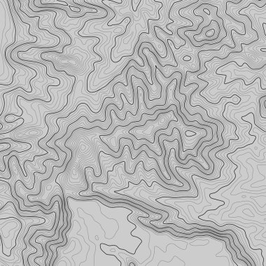 Kopyalamak için alanı olan topografik harita arkaplanı. Çizgi topoğrafya haritası arka plan, coğrafi ızgara soyut vektör çizimi. Arazi üzerinde dağ yürüyüşü patikası .