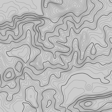 Kopyalamak için alanı olan topografik harita arkaplanı. Çizgi topoğrafya haritası arka plan, coğrafi ızgara soyut vektör çizimi. Arazi üzerinde dağ yürüyüşü patikası .