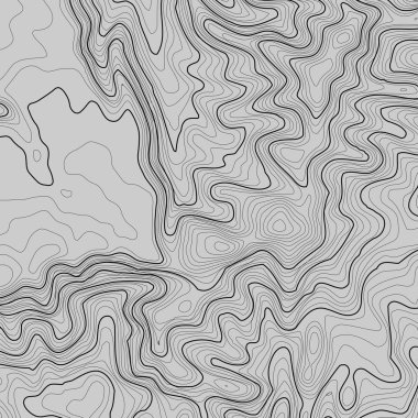 Kopyalamak için alanı olan topografik harita arkaplanı. Çizgi topoğrafya haritası arka plan, coğrafi ızgara soyut vektör çizimi. Arazi üzerinde dağ yürüyüşü patikası .