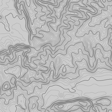 Kopyalamak için alanı olan topografik harita arkaplanı. Çizgi topoğrafya haritası arka plan, coğrafi ızgara soyut vektör çizimi. Arazi üzerinde dağ yürüyüşü patikası .