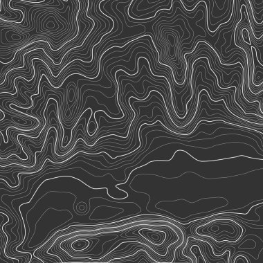 Kopyalamak için alanı olan topografik harita arkaplanı. Çizgi topoğrafya haritası arka plan, coğrafi ızgara soyut vektör çizimi. Arazi üzerinde dağ yürüyüşü patikası .