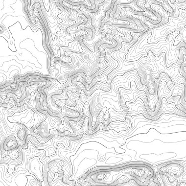 Kopyalamak için alanı olan topografik harita arkaplanı. Çizgi topoğrafya haritası arka plan, coğrafi ızgara soyut vektör çizimi. Arazi üzerinde dağ yürüyüşü patikası .