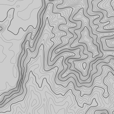 Kopyalamak için alanı olan topografik harita arkaplanı. Çizgi topoğrafya haritası arka plan, coğrafi ızgara soyut vektör çizimi. Arazi üzerinde dağ yürüyüşü patikası .