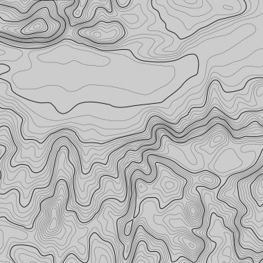 Kopyalamak için alanı olan topografik harita arkaplanı. Çizgi topoğrafya haritası arka plan, coğrafi ızgara soyut vektör çizimi. Arazi üzerinde dağ yürüyüşü patikası .