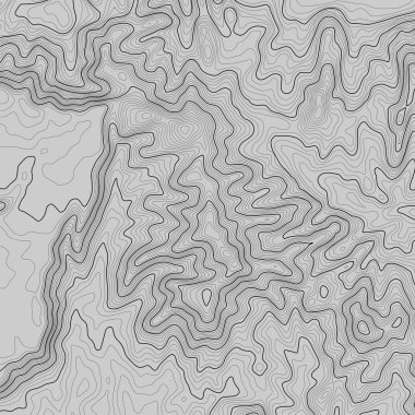 Kopyalamak için alanı olan topografik harita arkaplanı. Çizgi topoğrafya haritası arka plan, coğrafi ızgara soyut vektör çizimi. Arazi üzerinde dağ yürüyüşü patikası .