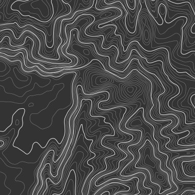 Kopyalamak için alanı olan topografik harita arkaplanı. Çizgi topoğrafya haritası arka plan, coğrafi ızgara soyut vektör çizimi. Arazi üzerinde dağ yürüyüşü patikası .