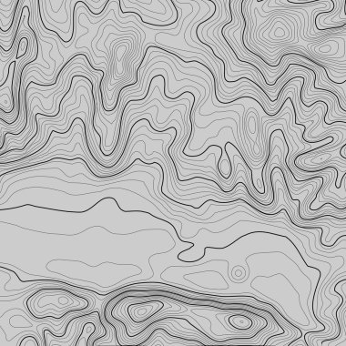 Kopyalamak için alanı olan topografik harita arkaplanı. Çizgi topoğrafya haritası arka plan, coğrafi ızgara soyut vektör çizimi. Arazi üzerinde dağ yürüyüşü patikası .