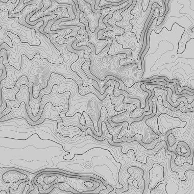 Kopyalamak için alanı olan topografik harita arkaplanı. Çizgi topoğrafya haritası arka plan, coğrafi ızgara soyut vektör çizimi. Arazi üzerinde dağ yürüyüşü patikası .
