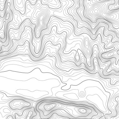 Topographic map background with space for copy . Line topography map contour background , geographic grid abstract vector illustration . Mountain hiking trail over terrain . clipart