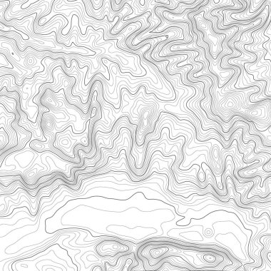 Kopyalamak için alanı olan topografik harita arkaplanı. Çizgi topoğrafya haritası arka plan, coğrafi ızgara soyut vektör çizimi. Arazi üzerinde dağ yürüyüşü patikası .