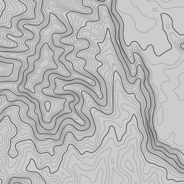 Kopyalamak için alanı olan topografik harita arkaplanı. Çizgi topoğrafya haritası arka plan, coğrafi ızgara soyut vektör çizimi. Arazi üzerinde dağ yürüyüşü patikası .