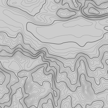 Kopyalamak için alanı olan topografik harita arkaplanı. Çizgi topoğrafya haritası arka plan, coğrafi ızgara soyut vektör çizimi. Arazi üzerinde dağ yürüyüşü patikası .