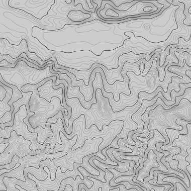 Kopyalamak için alanı olan topografik harita arkaplanı. Çizgi topoğrafya haritası arka plan, coğrafi ızgara soyut vektör çizimi. Arazi üzerinde dağ yürüyüşü patikası .