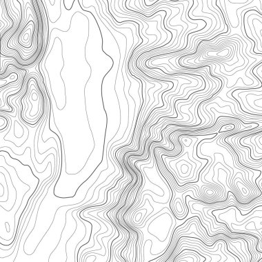 Kopyalamak için alanı olan topografik harita arkaplanı. Çizgi topoğrafya haritası arka plan, coğrafi ızgara soyut vektör çizimi. Arazi üzerinde dağ yürüyüşü patikası .