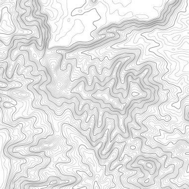 Kopyalamak için alanı olan topografik harita arkaplanı. Çizgi topoğrafya haritası arka plan, coğrafi ızgara soyut vektör çizimi. Arazi üzerinde dağ yürüyüşü patikası .