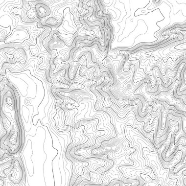 Kopyalamak için alanı olan topografik harita arkaplanı. Çizgi topoğrafya haritası arka plan, coğrafi ızgara soyut vektör çizimi. Arazi üzerinde dağ yürüyüşü patikası .