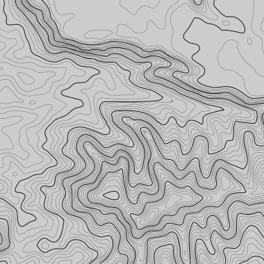 Kopyalamak için alanı olan topografik harita arkaplanı. Çizgi topoğrafya haritası arka plan, coğrafi ızgara soyut vektör çizimi. Arazi üzerinde dağ yürüyüşü patikası .