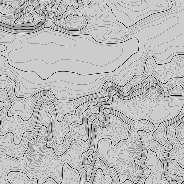 Topographic map background with space for copy . Line topography map contour background , geographic grid abstract vector illustration . Mountain hiking trail over terrain .