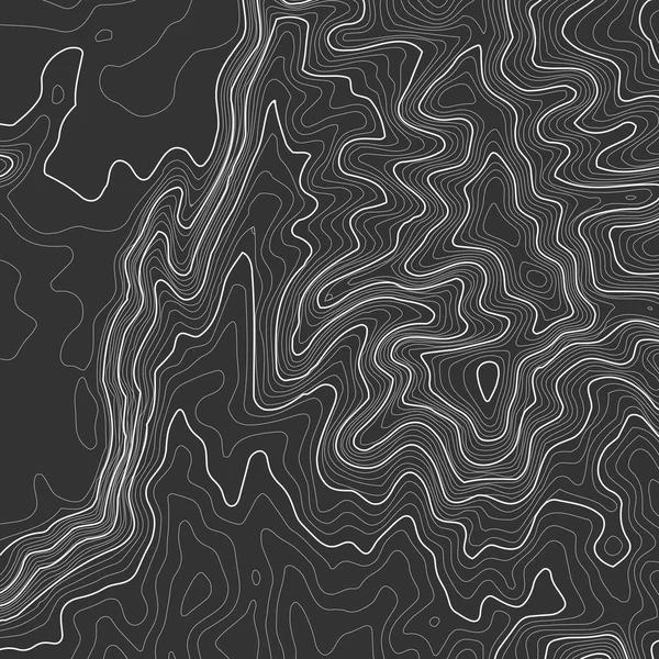 Topográfiai térkép háttér helyet másolni. Vonaltopográfia térkép kontúr háttér, földrajzi rács elvont vektor illusztráció. Hegyi túraútvonal terepen . — Stock Vector