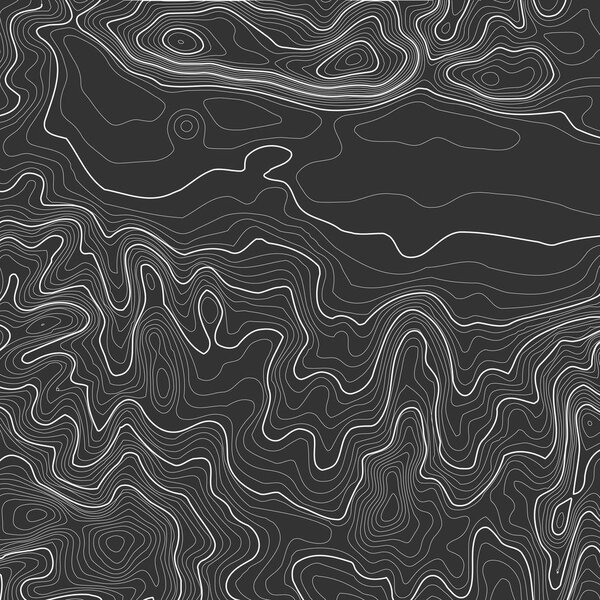 Topographic map background with space for copy . Line topography map contour background , geographic grid abstract vector illustration . Mountain hiking trail over terrain .