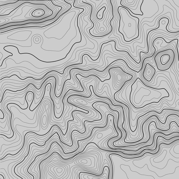 Topographic map background with space for copy . Line topography map contour background , geographic grid abstract vector illustration . Mountain hiking trail over terrain .