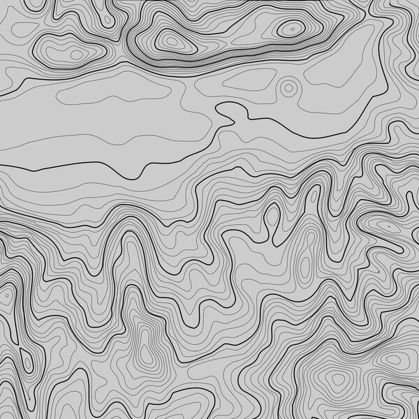 Topographic map background with space for copy . Line topography map contour background , geographic grid abstract vector illustration . Mountain hiking trail over terrain .