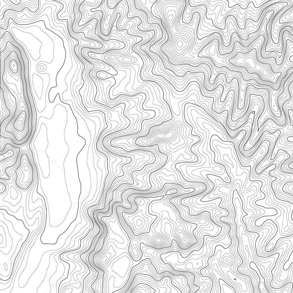 Topographic map background with space for copy . Line topography map contour background , geographic grid abstract vector illustration . Mountain hiking trail over terrain .