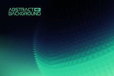 3D manzara arka plan. yeşil mavi degrade soyut vektör Illustration.Computer çizimleri tasarım şablonu için. Dağ doruklarına, yatay