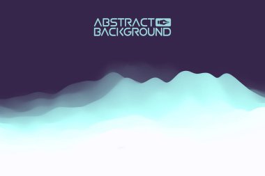 3D manzara mavi arka plan soyut. Mavi degrade vektör Illustration.Computer çizimleri tasarım şablonu. Dağ doruklarına, yatay