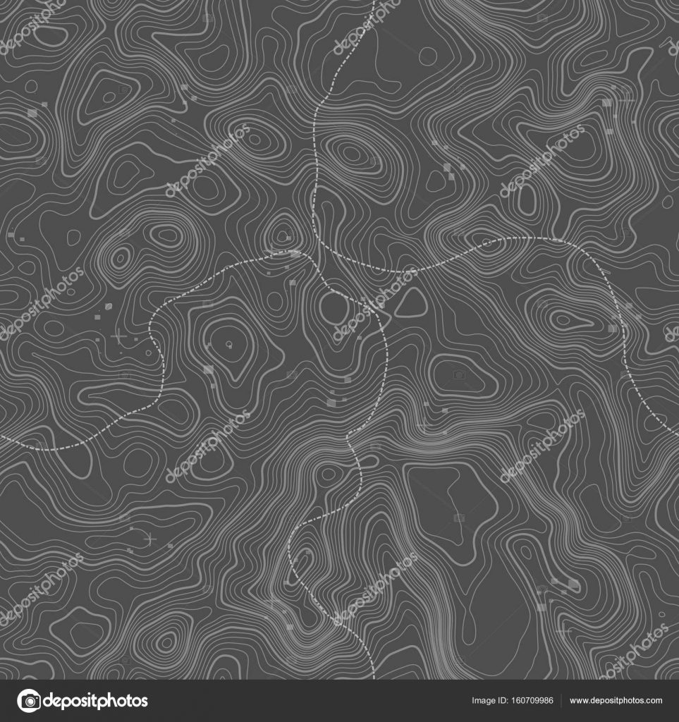 Seamless pattern. Topographic map background with space for copy ...