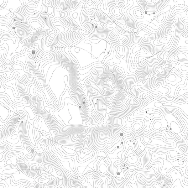 Naadloze patroon. De achtergrond van de topografische kaart met ruimte voor kopie naadloze textuur. Lijn topografie kaart contour achtergrond, geografische raster. Berg wandelweg over terrein . — Stockvector