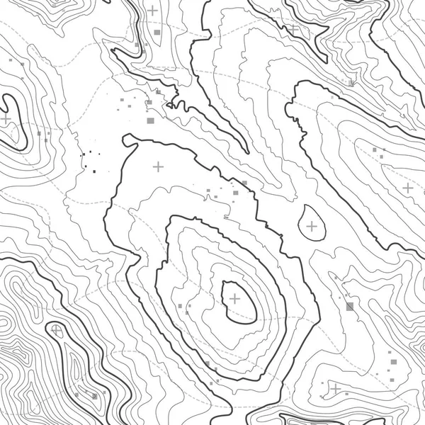 완벽 한 패턴입니다. 지형 지도 배경 복사 원활한 텍스처에 대 한 공간. 선 지형 지도 윤곽 배경, 지리적 표입니다. 지형을 산악 하이킹 코스 . — 스톡 벡터