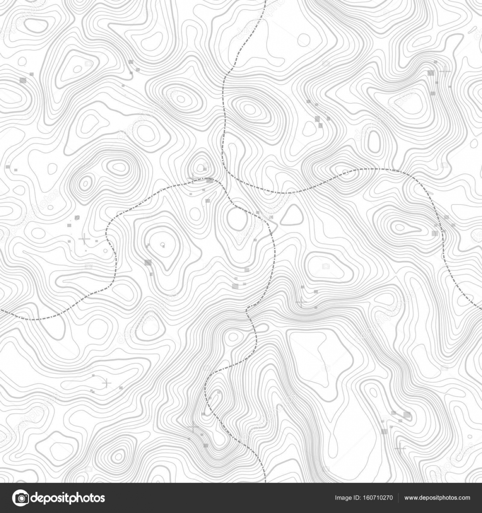 Seamless pattern. Topographic map background with space for copy ...