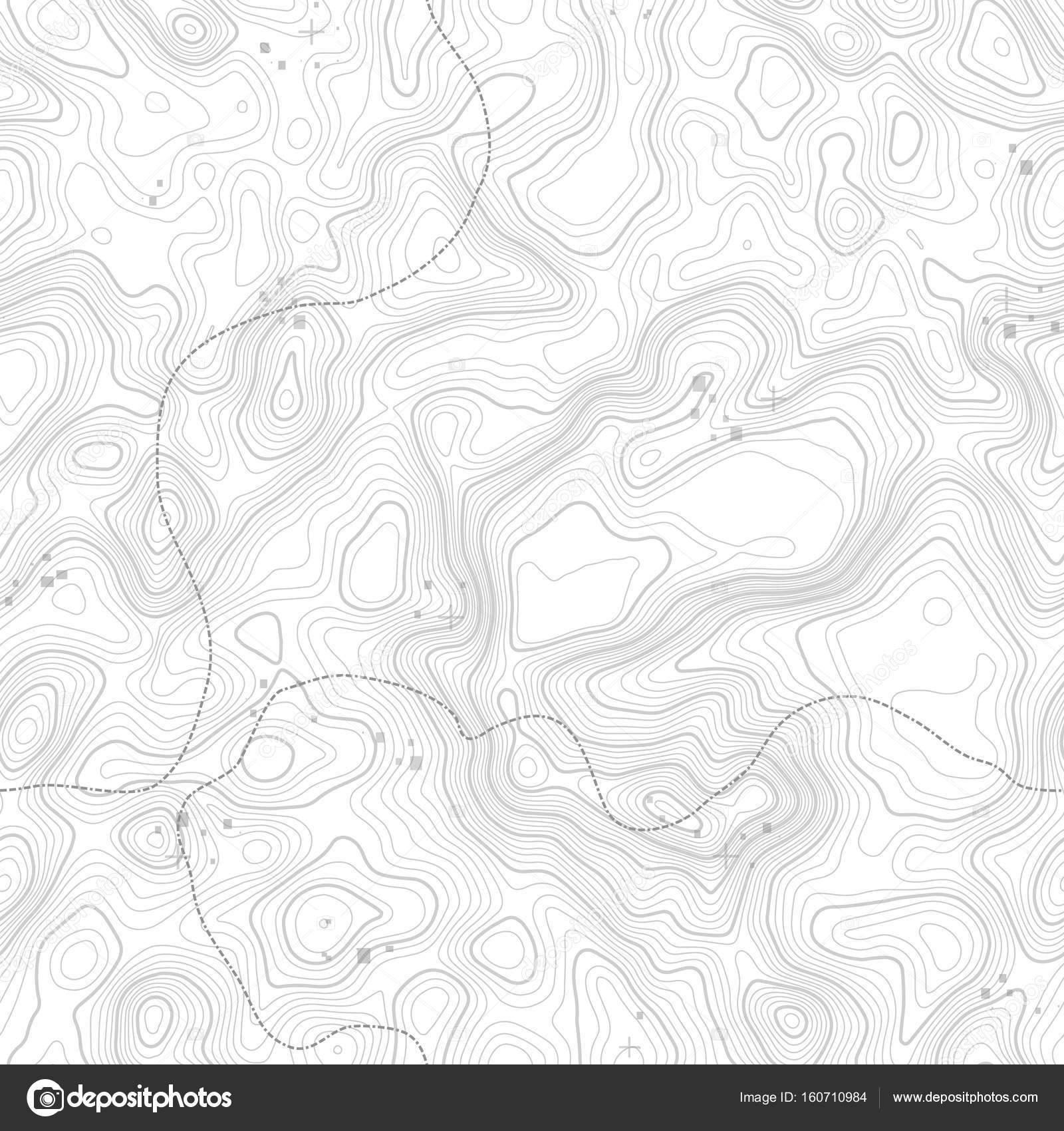 Seamless pattern. Topographic map background with space for copy ...