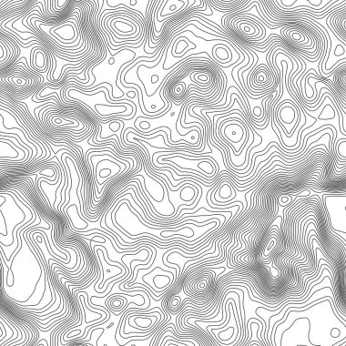 Seamless modeli. Topografik harita arka plan kopya sorunsuz doku alan ile. Topografya Haritası kontur arka plan, coğrafi kılavuz çizgi. Dağ hiking trail arazi üzerinde .