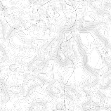 Seamless modeli. Topografik harita arka plan kopya sorunsuz doku alan ile. Topografya Haritası kontur arka plan, coğrafi kılavuz çizgi. Dağ hiking trail arazi üzerinde .